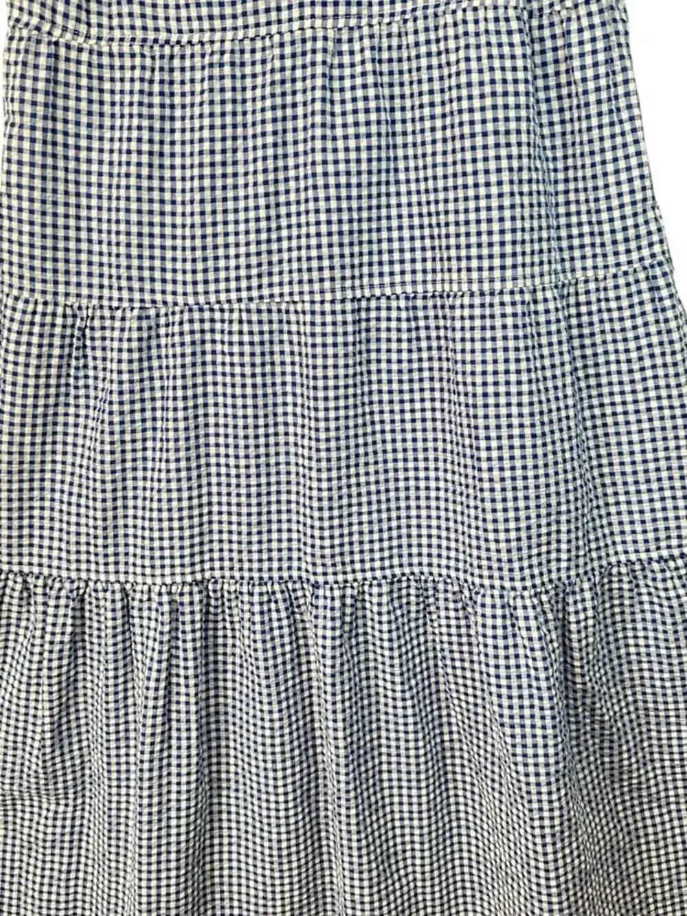 Old Navy Navy White Gingham Tiered Sundress Sleeveless Summer Dress Small